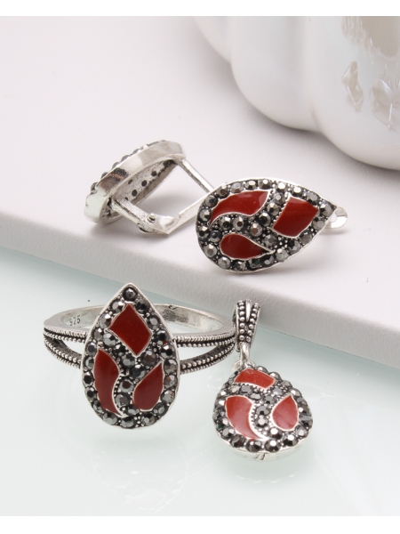 Set argint cu marcasite cod 3-45061, gr8.1