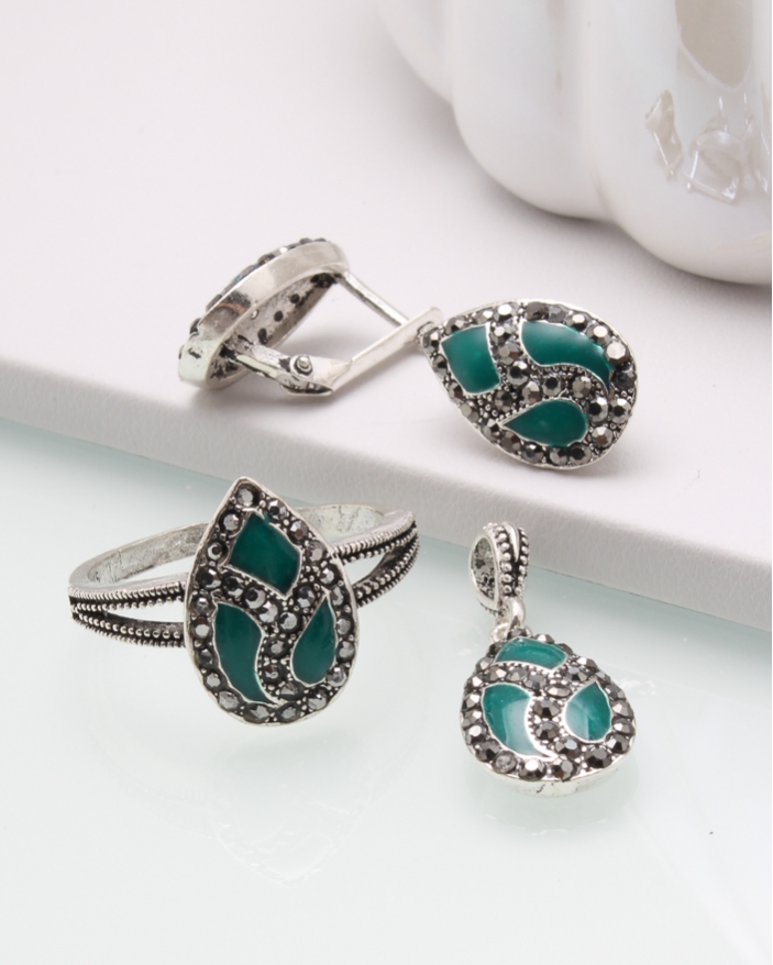 Set argint cu marcasite cod 3-45065, gr8.1