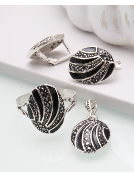 Set argint cu marcasite cod 3-45066, gr12