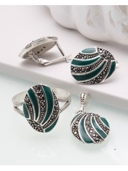 Set argint cu marcasite cod 3-45067, gr12.3