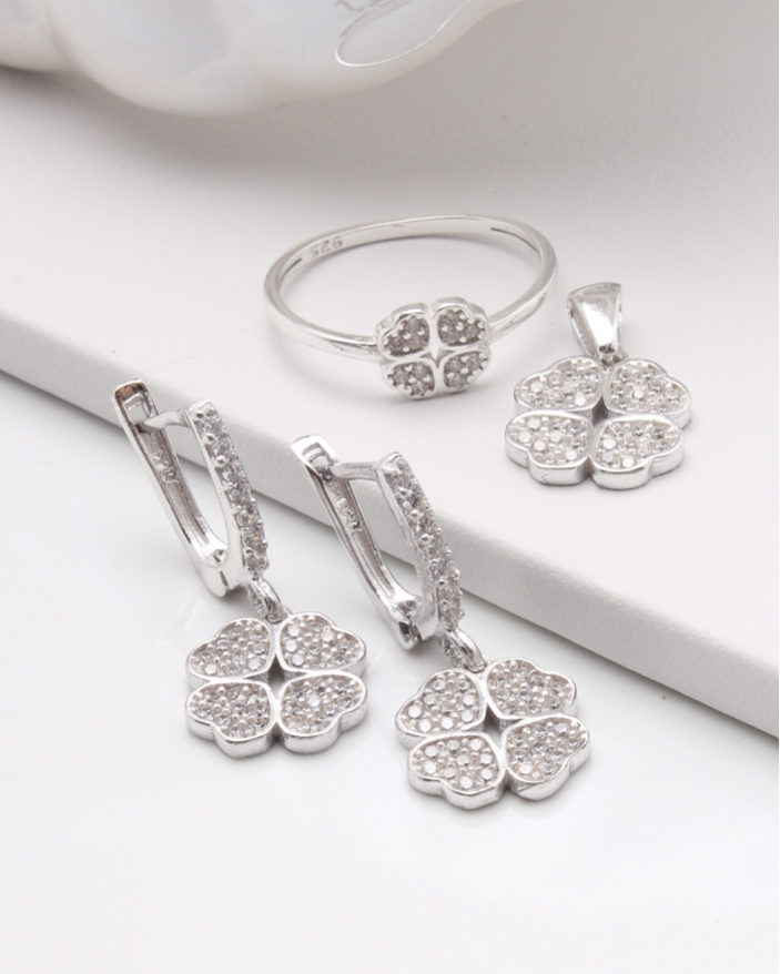 Set argint si cubic zirconia cod 3-45237, gr4.8