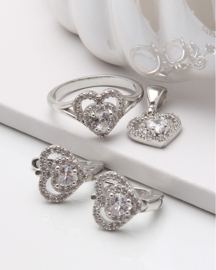 Set argint si cubic zirconia cod 3-45774, gr7.5