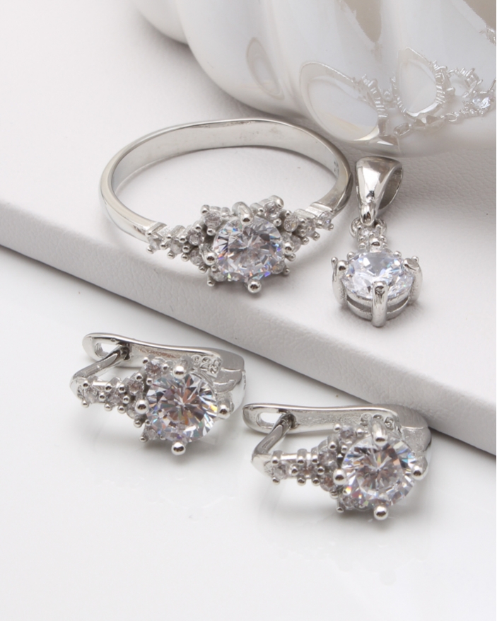 Set argint si cubic zirconia cod 3-45778, gr8.1