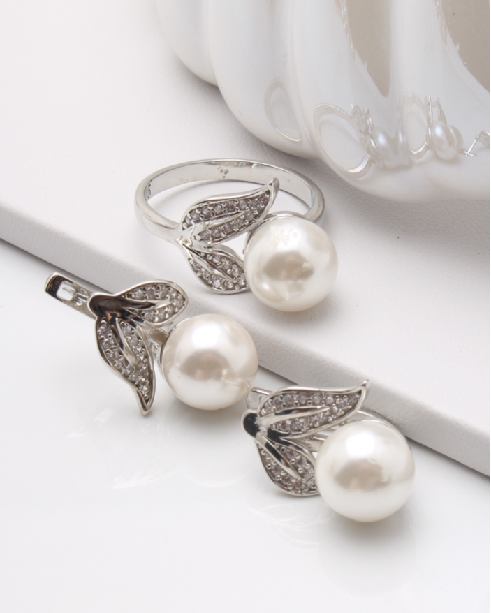 Set argint cu perle cod 3-45792, gr9.7