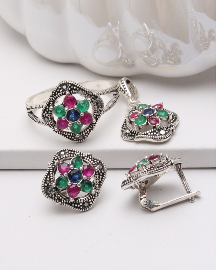 Set argint cu marcasite cod 3-47189, gr9.1