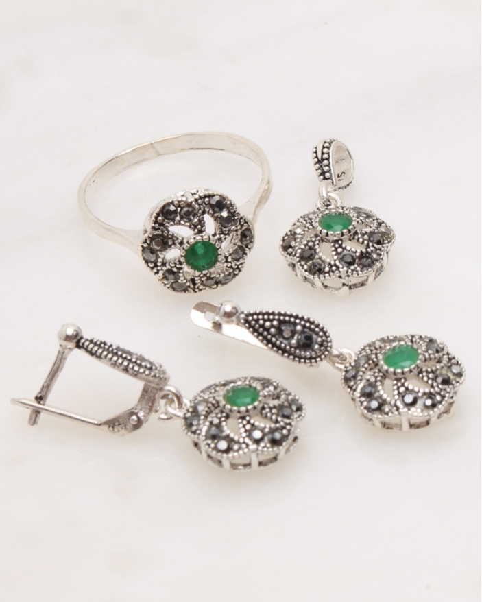 Set argint cu marcasite cod 3-47824, gr7