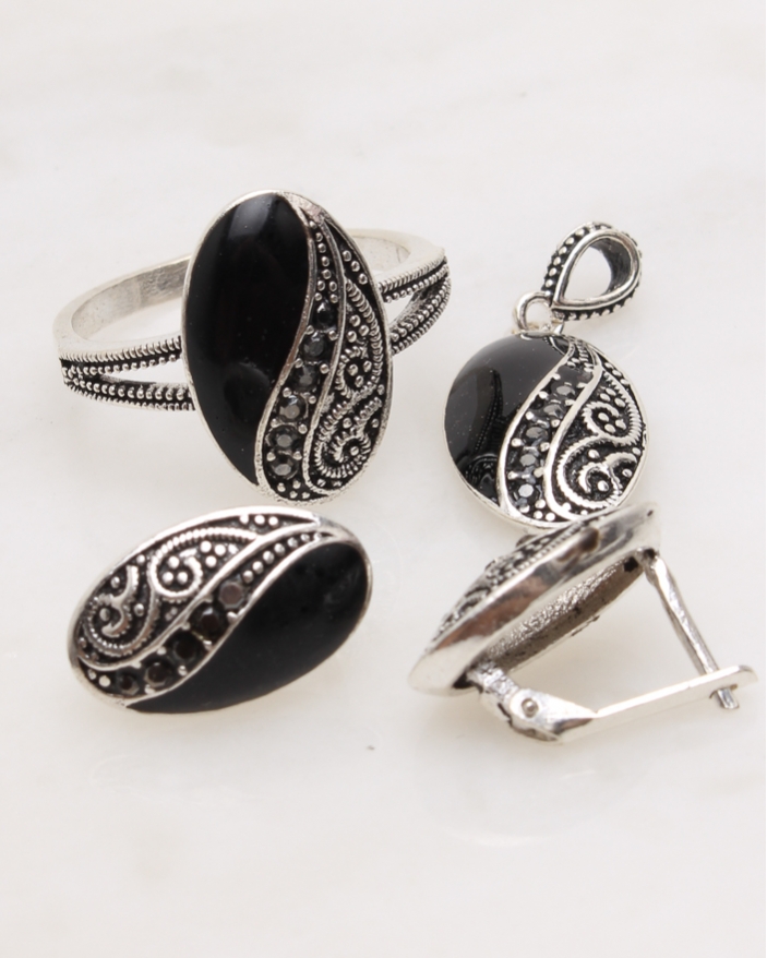 Set argint cu marcasite cod 3-47829, gr8.7