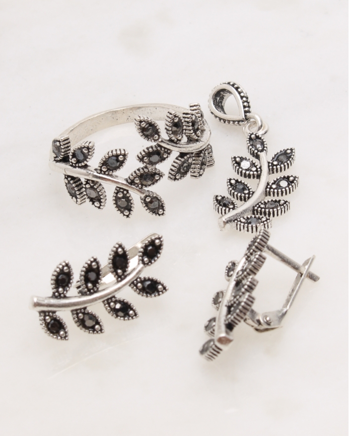 Set argint cu marcasite cod 3-47841, gr6.4