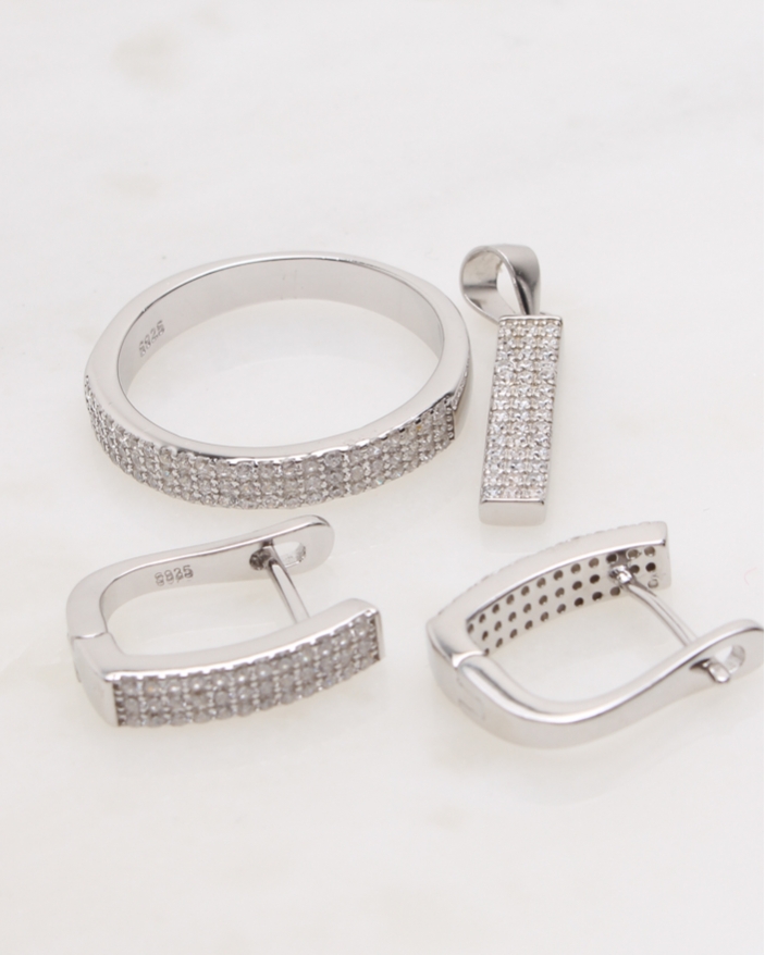 Set argint si cubic zirconia cod 3-48300, gr7.4