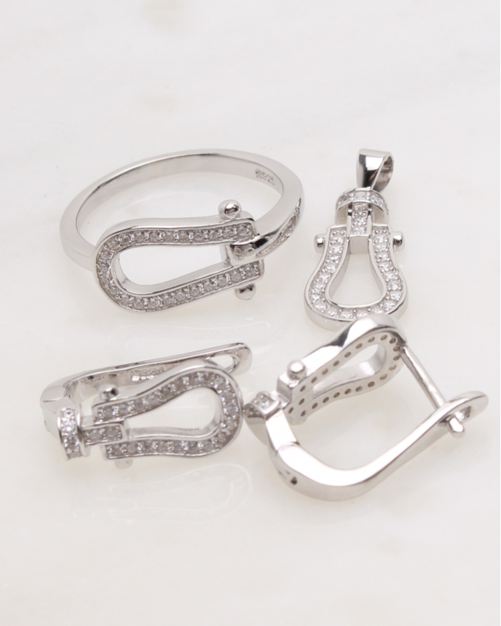 Set argint si cubic zirconia cod 3-48304, gr7