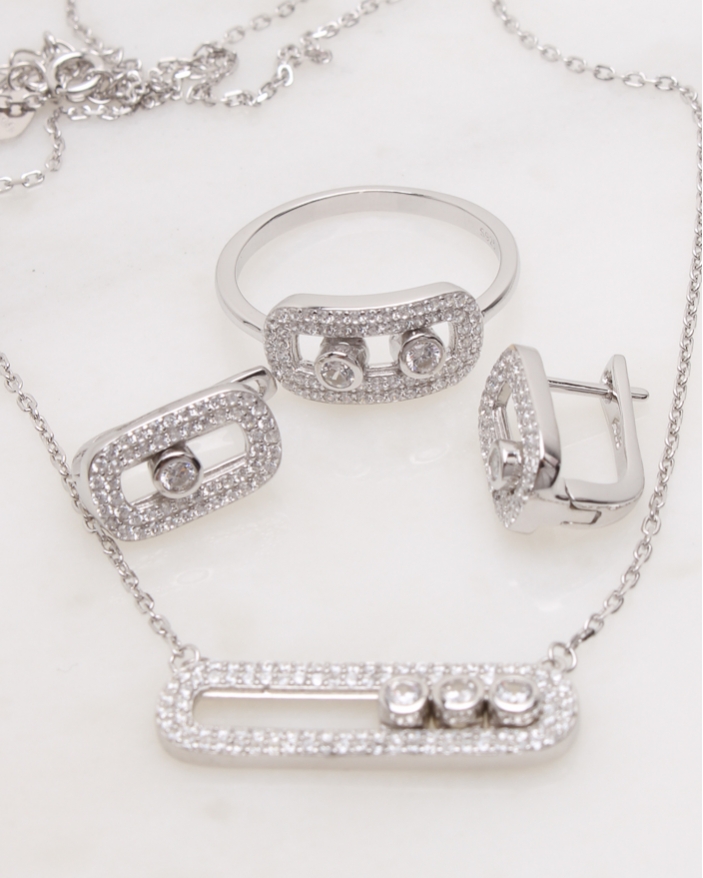 Set argint si cubic zirconia cod 3-48317, gr9.2