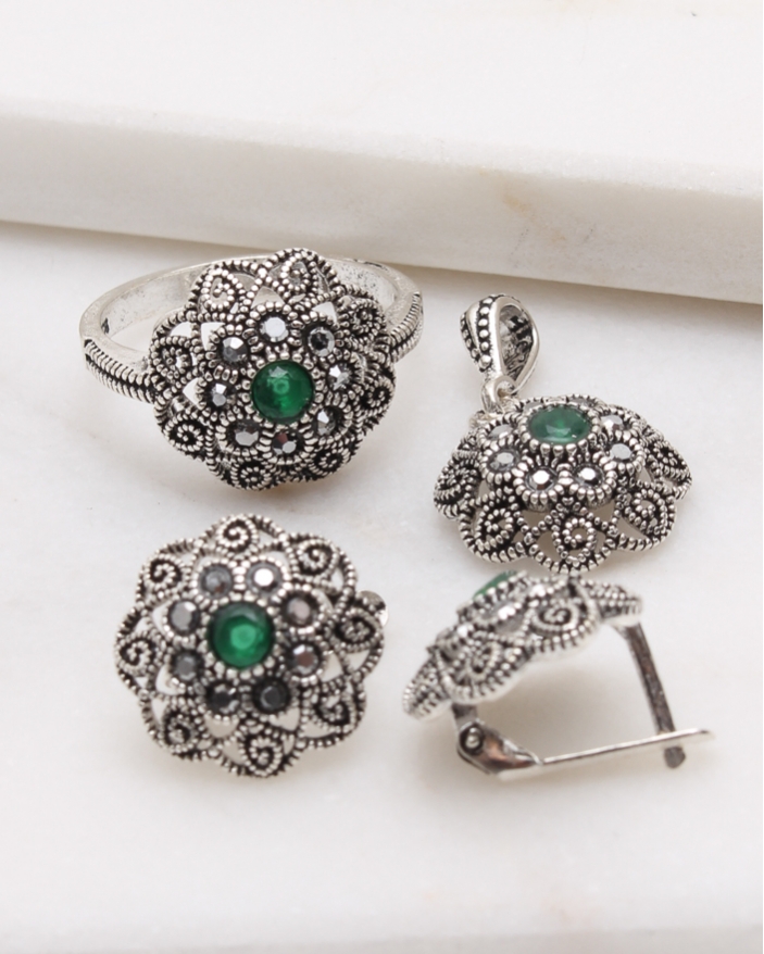 Set argint cu marcasite cod 3-48794, gr7.5