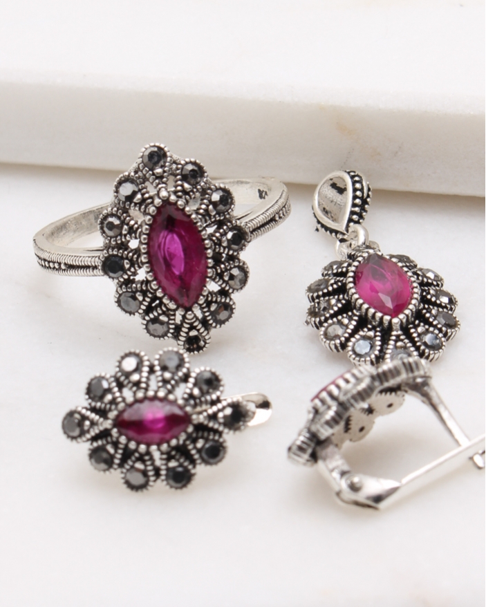 Set argint cu marcasite cod 3-48806, gr7.6