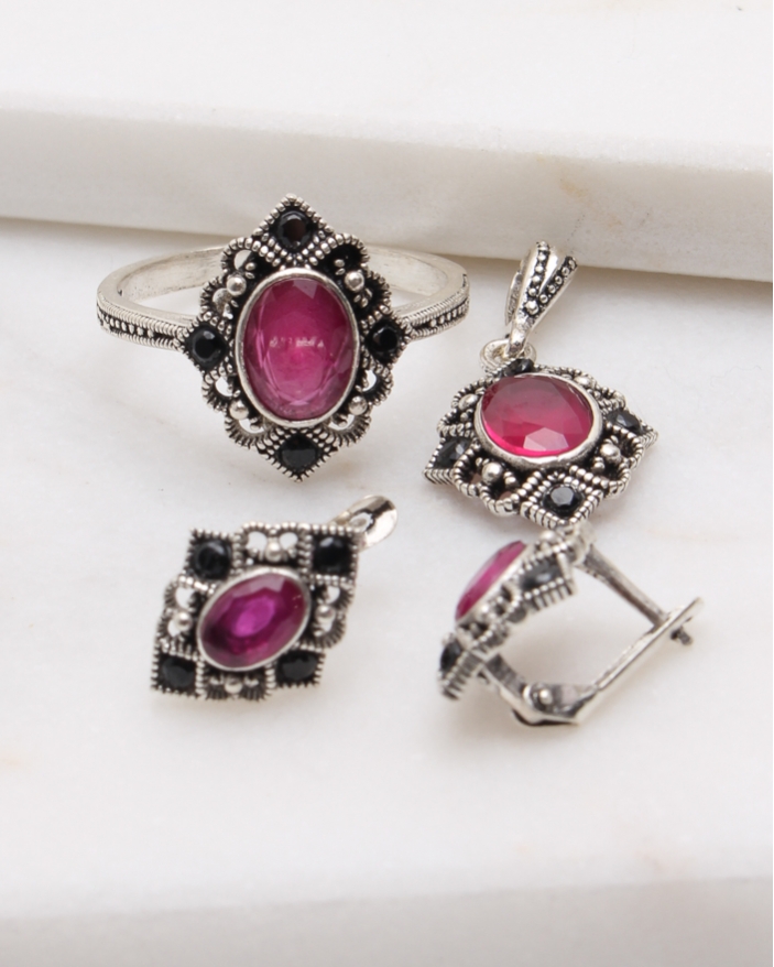 Set argint cu marcasite cod 3-48809, gr7.4