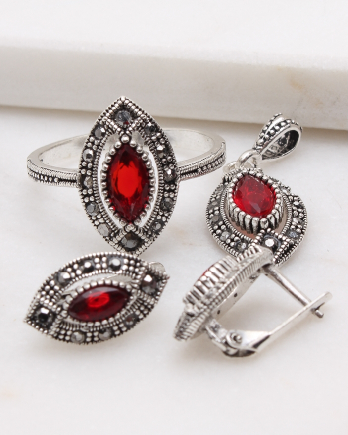 Set argint cu marcasite cod 3-48812, gr7.3