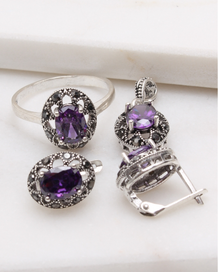 Set argint cu marcasite cod 3-48813, gr8.4