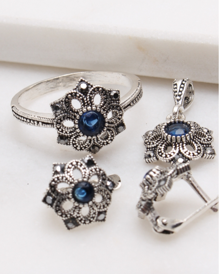 Set argint cu marcasite cod 3-48819, gr6.7