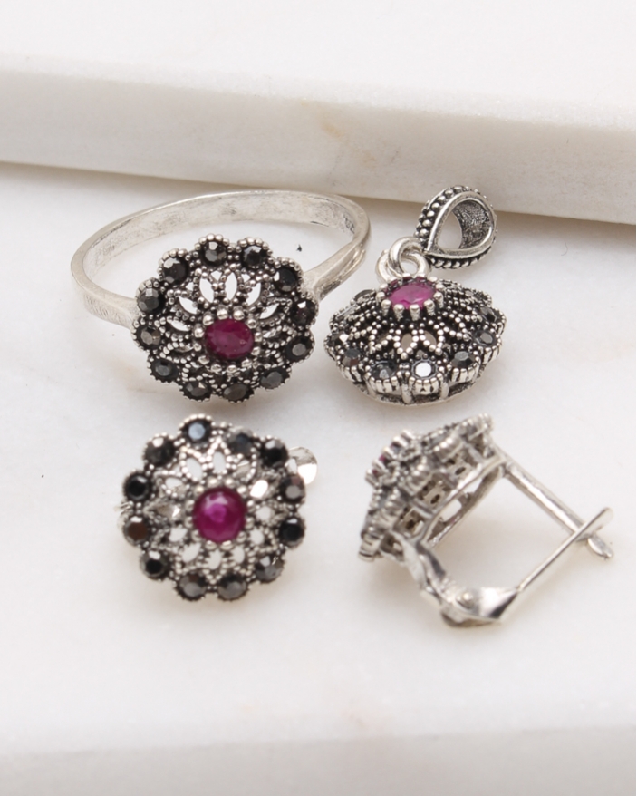 Set argint cu marcasite cod 3-48824, gr6.3