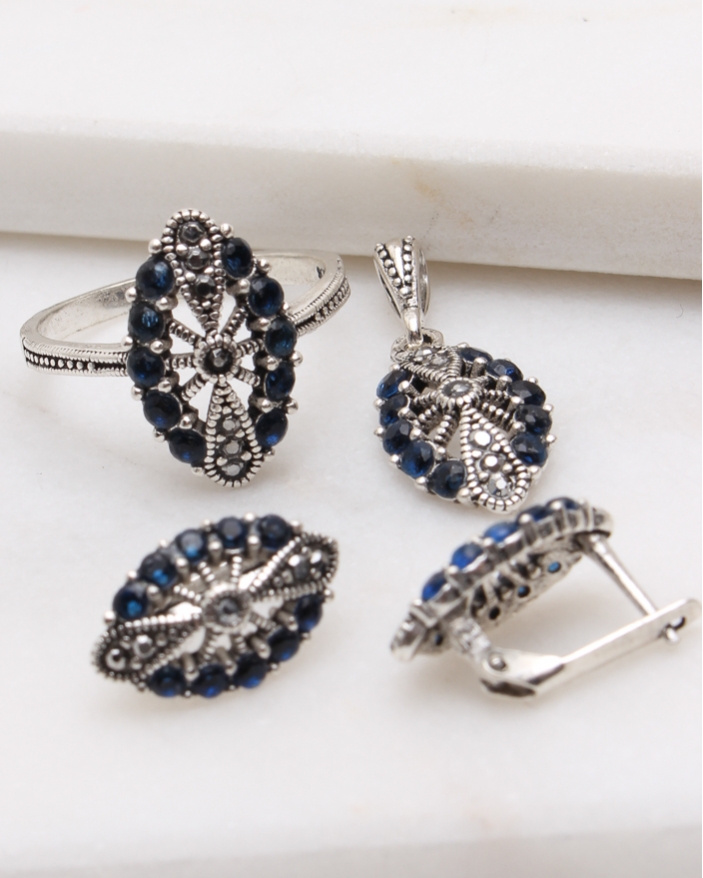 Set argint cu marcasite cod 3-48826, gr7.2