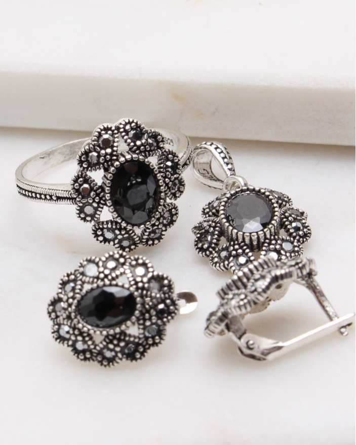 Set argint cu marcasite cod 3-48827, gr8.2
