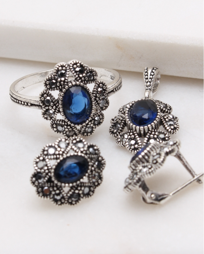 Set argint cu marcasite cod 3-48828, gr7.9