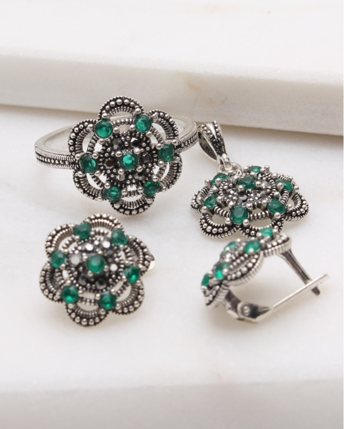 Set argint cu marcasite cod 3-48832, gr7.9