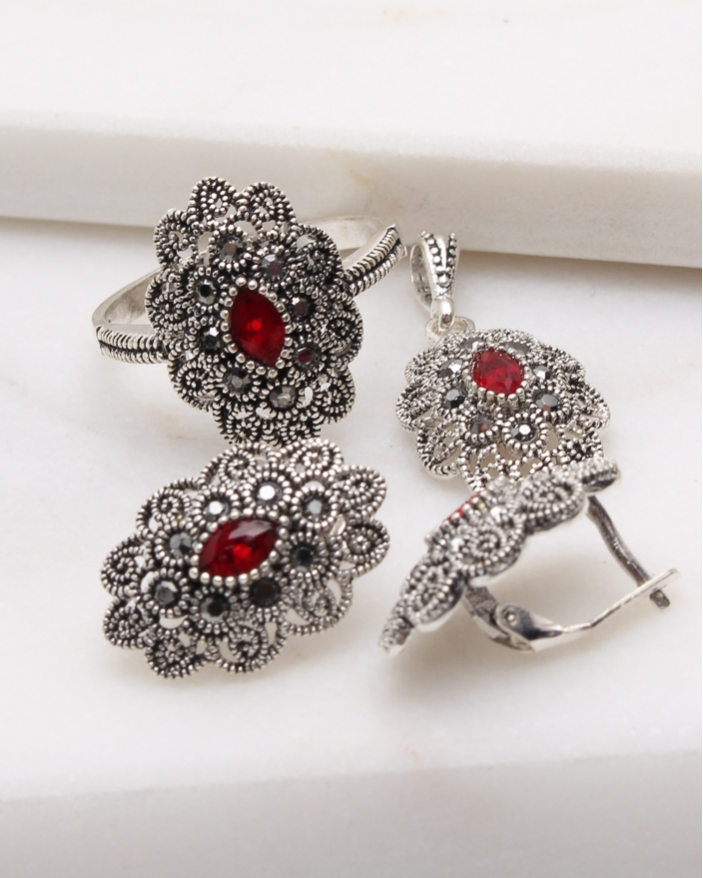 Set argint cu marcasite cod 3-48835, gr9.7