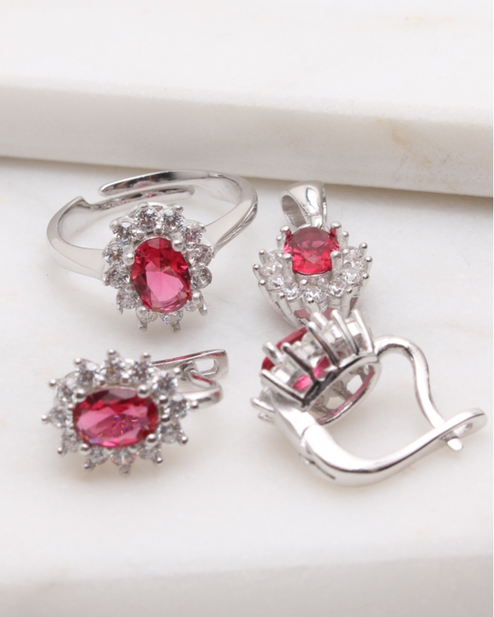 Set argint si cubic zirconia cod 3-48870, gr9.8