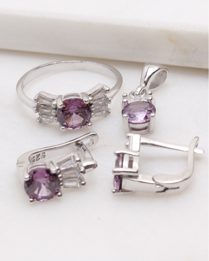Set argint si cubic zirconia cod 3-48874, gr7.2