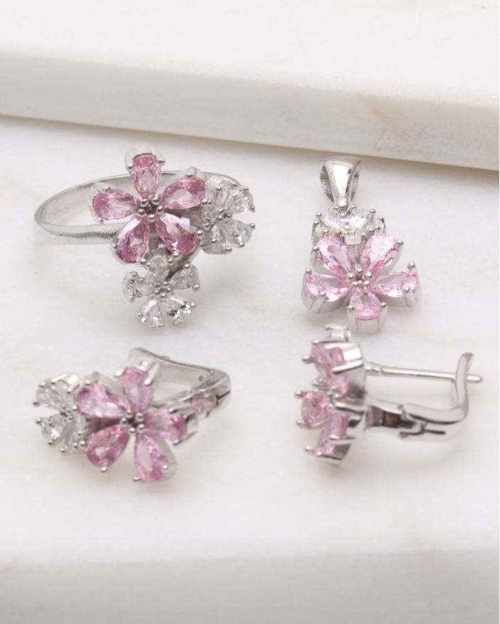 Set argint si cubic zirconia cod 3-48877, gr11