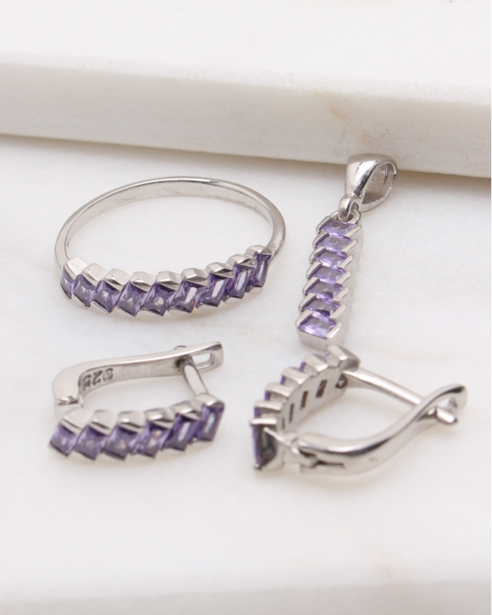 Set argint si cubic zirconia cod 3-48880, gr6.2