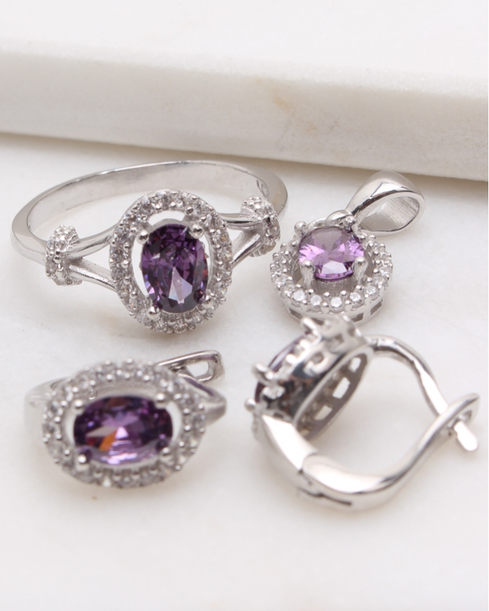 Set argint si cubic zirconia cod 3-48882, gr8.3
