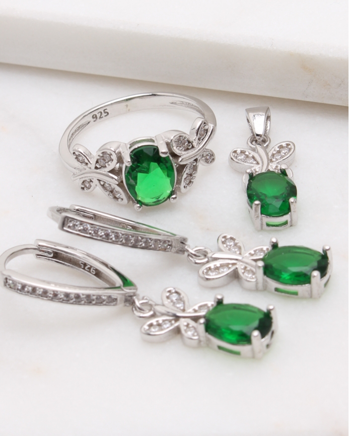 Set argint si cubic zirconia cod 3-48884, gr8.1