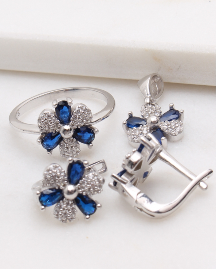 Set argint si cubic zirconia cod 3-48885, gr8.7