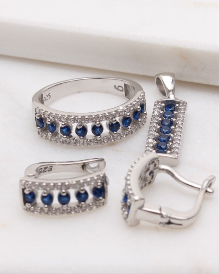 Set argint si cubic zirconia cod 3-48886, gr9.8