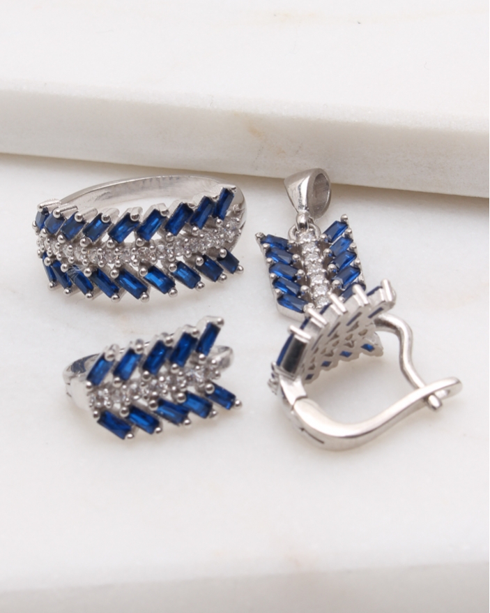 Set argint si cubic zirconia cod 3-48890, gr9.3