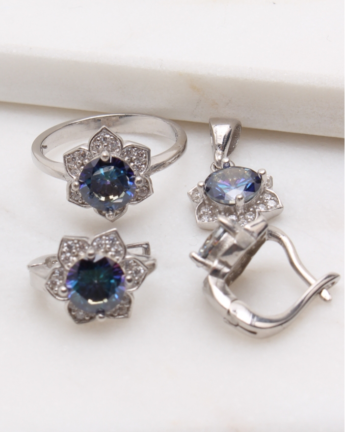 Set argint si cubic zirconia cod 3-48896, gr9.6