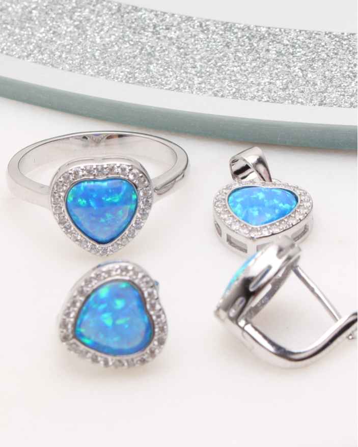Set argint cu opal cod 3-50200, gr8.2
