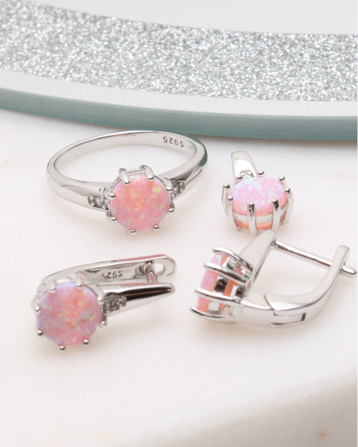 Set argint cu opal cod 3-50279, gr7.1