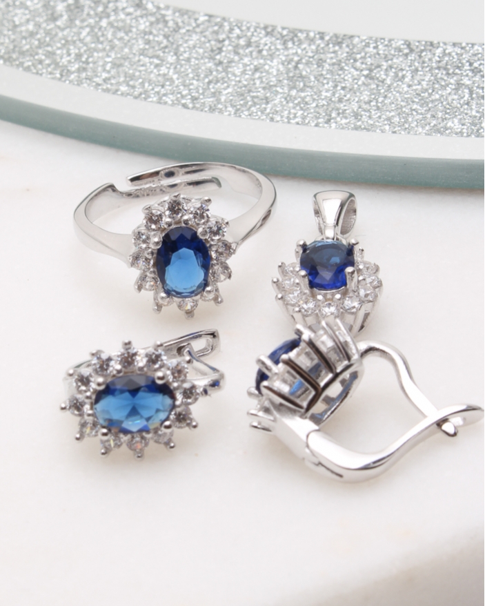 Set argint si cubic zirconia cod 3-50528, gr9.8
