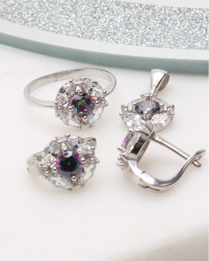Set argint si cubic zirconia cod 3-50533, gr7.8