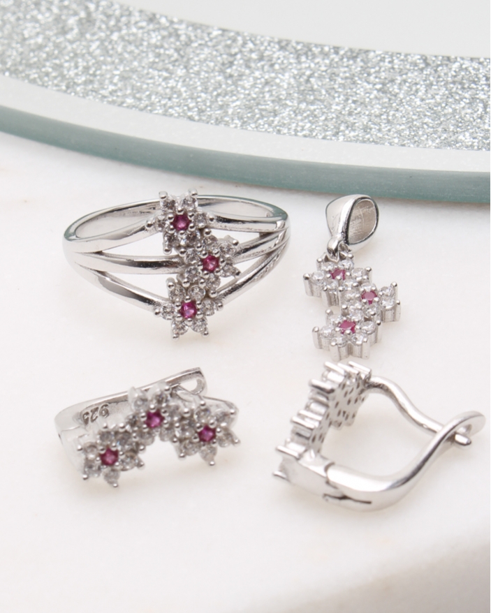 Set argint si cubic zirconia cod 3-50534, gr7.9