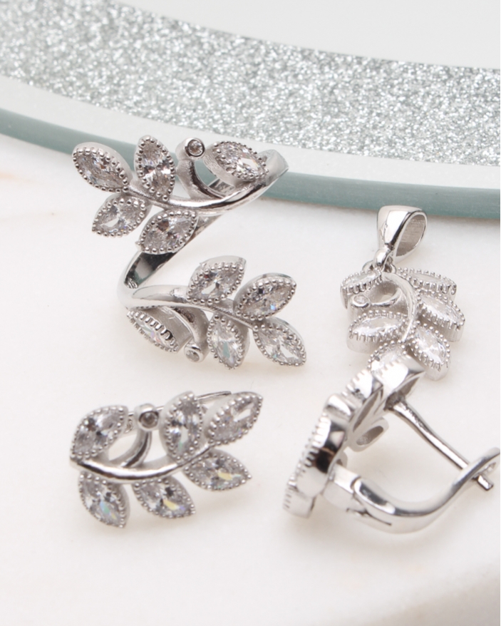 Set argint si cubic zirconia cod 3-50546, gr11.1