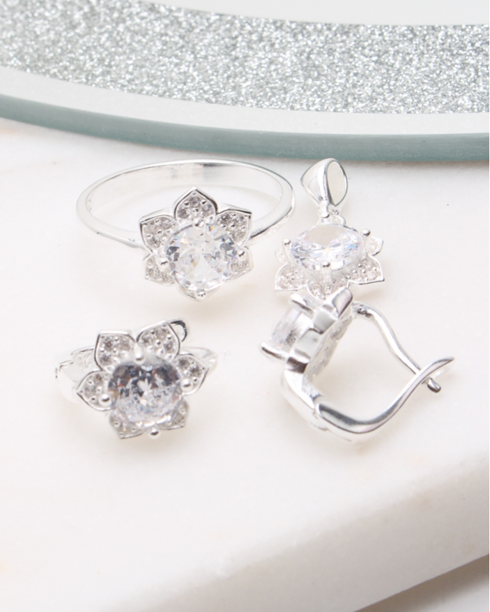 Set argint si cubic zirconia cod 3-50613, gr10
