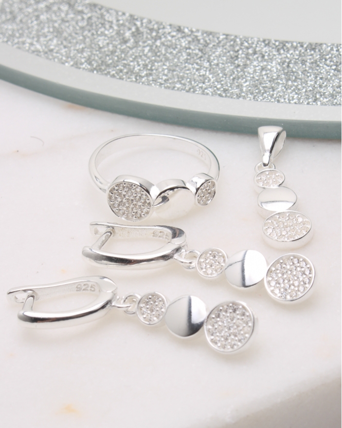 Set argint si cubic zirconia cod 3-50626, gr7.9