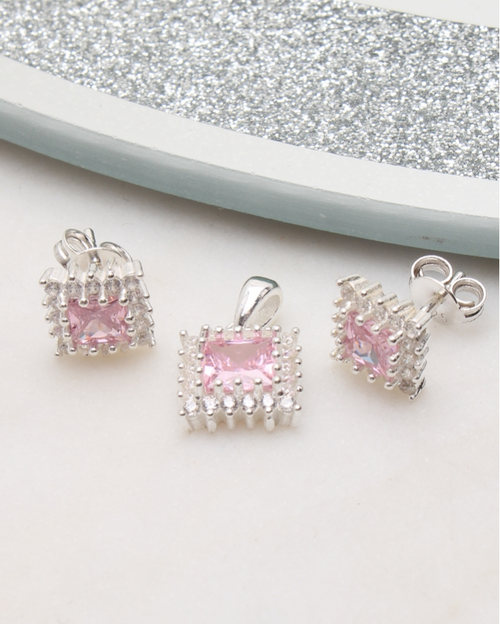 Set argint si cubic zirconia cod 3-50765, gr2.7