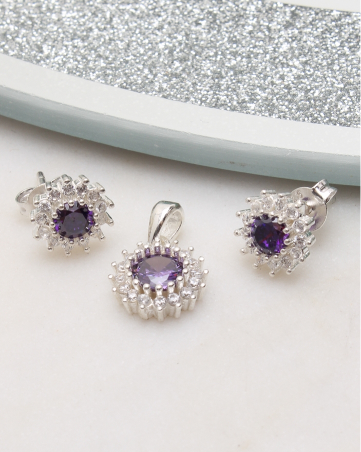 Set argint si cubic zirconia cod 3-50776, gr2.4
