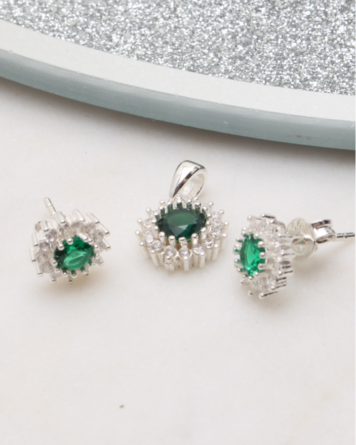 Set argint si cubic zirconia cod 3-50777, gr2.3