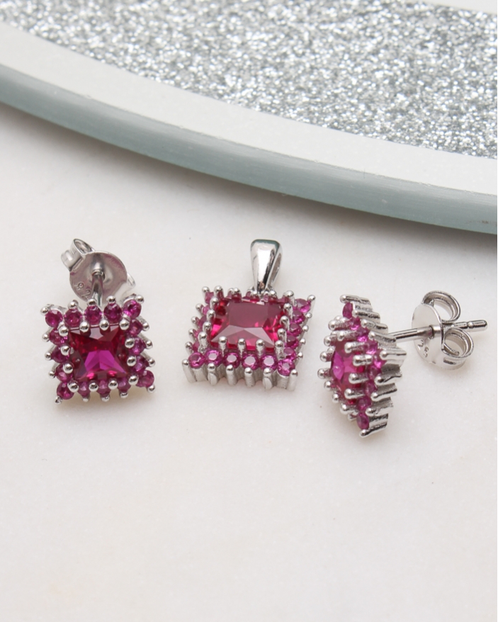 Set argint si cubic zirconia cod 3-50778, gr2.6