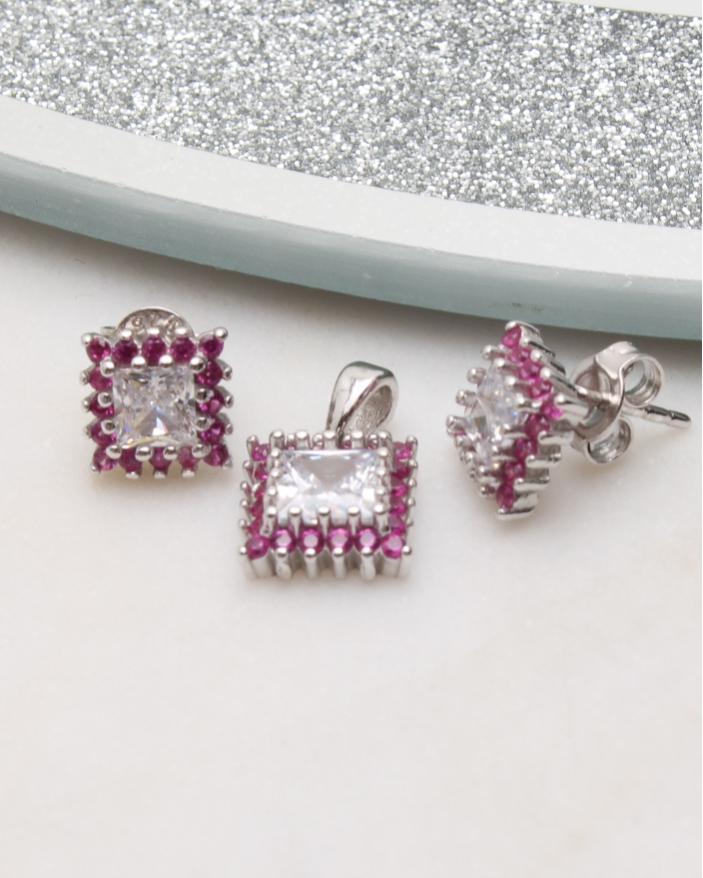 Set argint si cubic zirconia cod 3-50780, gr2.8